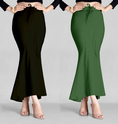 ALYNE COMBO-FISHTAIL-GREEN-BLACK Lycra Blend Petticoat(S)