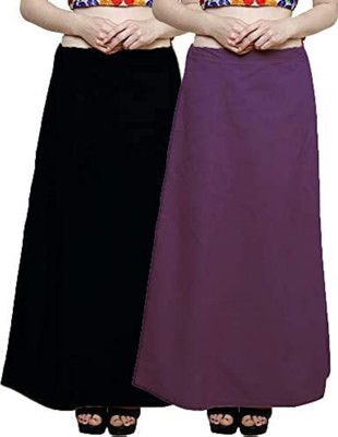 Maa sharda garments Combo black and purple cotton petticoat Cotton Blend Petticoat(Free)