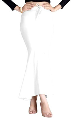 VIDHATA FASHION White Color Perfect Slim Fit Curvy Body Shapewear Fish Cut Lycra Blend Petticoat Lycra Blend Petticoat(S)
