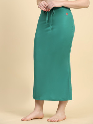 Trendmalls New.P01-LightGreen Lycra Blend Petticoat(XXL)