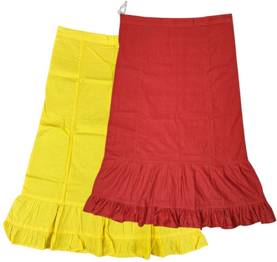 Belizs Lime & Dark Orange Combo Pure Cotton Petticoat(XL)