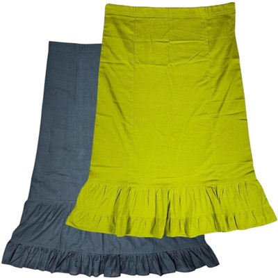 Belizs Black & Citrus Green Combo Pure Cotton Petticoat(XXL)