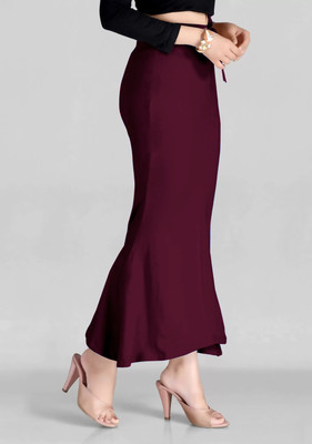 house of common FISH CUT WINE L 3 Lycra Blend Petticoat(L)