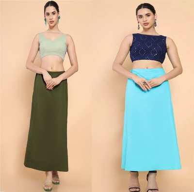 Lootnixx SP_Sky Blue + Army Green petticoat Combo For women Free Pure Cotton Petticoat(Free)