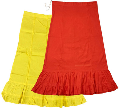 Belizs Lime & Lava Red Combo Pure Cotton Petticoat(XXL)