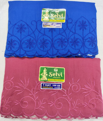 Selvi Model Embroidery Inskirt/Petticoat 7 Part Pure Cotton Petticoat(XL)
