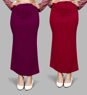 VIDHATA FASHION Fish Cut Petticoat/Peticot Saree Shape Wear Maroon and Wine Lycra Blend Petticoat(XXL)