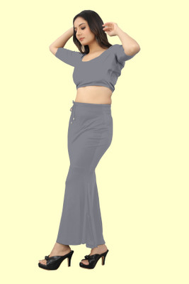 KERMIT TAX_FishCut_Grey_XXL_Saree Shapewear shapewear petticoat For saree Lycra Blend Petticoat(XXL)