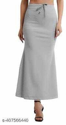 VIDHATA FASHION Grey Color Shaper Petticoat With Elastic Long Under Skirt Shapewear For Saree Lycra Blend Petticoat(L)