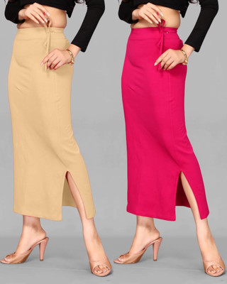 DRESQUE STORE Slim Saree shapewear Combo Beige & Pink (S) Lycra Blend Petticoat(S)