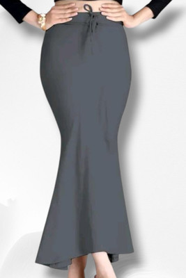 The Stanch Shapeware Dark Grey MT0091 Lycra Blend Petticoat(L)