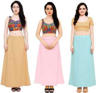 IGNOTO FKK_3PTCT-BGE_LT.BB.PNK_LT.SKY.BLU Cotton Blend Petticoat(Free)