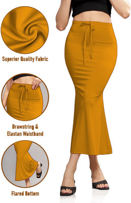 Veehaus Yellow SmoothDrape Lycra Petticoat Lycra Blend Petticoat(XXL)