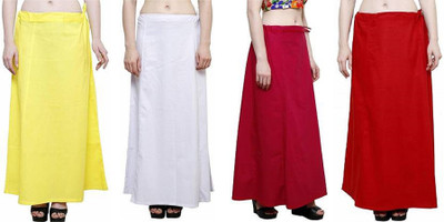 Gugaliya YELLOW--WHITE-RANI-RED Pure Cotton Petticoat(Medium)