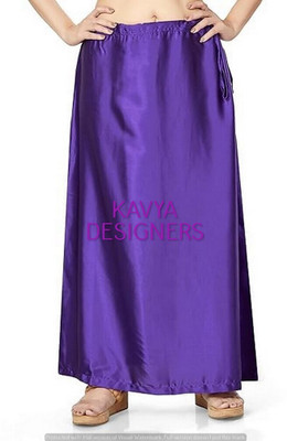 Aarvi styles DARK PURPLE US COLOURPETTICOAT46 Pure Satin Petticoat(Free)