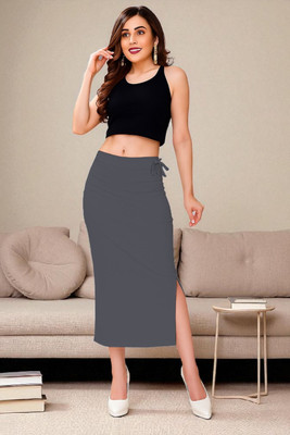 DSV ENTERPRISES Shapeware Dark Grey MT0019 Lycra Blend Petticoat(XXL)