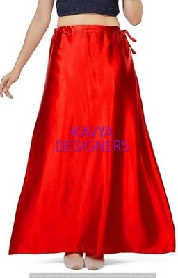 Aarvi styles RED AB COLOURPETTICOAT111 Pure Satin Petticoat(Free)