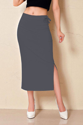 DSV ENTERPRISES Shapeware Dark Grey M0038 Lycra Blend Petticoat(XL)