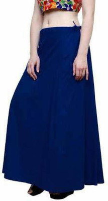 First Trend Fashions Women Underskirt Sari saree readymade Blue color Waist 46 Pure Cotton Petticoat(XXL)