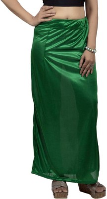 Melhors M-SP-Green Satin Blend Petticoat(Free)