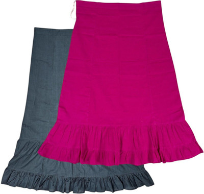 Belizzi Paridhan Black & Violate Red Combo Pure Cotton Petticoat(XL)
