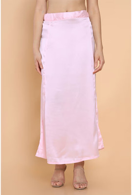 Lootnixx SATIN_SP_LIGHT_PINK_M Pure Satin Petticoat(M)