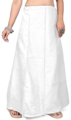 KAVYA DESIGNERS COTTON PETTICOAT WHITE S17 Pure Cotton Petticoat(Free)