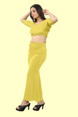 HOC Yellow S KESHAV 7 Lycra Blend Petticoat(S)