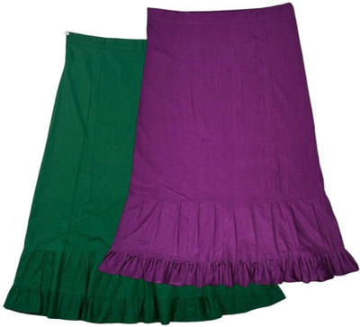 Belizs Green & Fandango Combo Pure Cotton Petticoat(XXL)