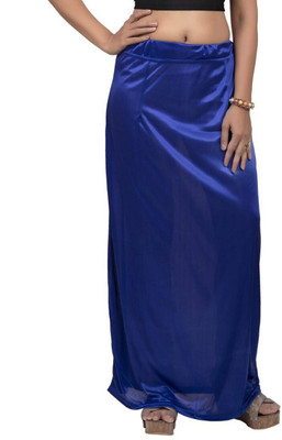 KAVYA DESIGNERS Royal Blue Satin Petticoat K8 Pure Silk, Pure Satin Petticoat(Free)