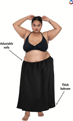 DARSHAN VIMAL Black Cotton Blend Petticoat(XXL)