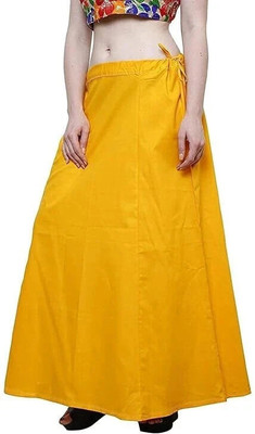 Lokenath Creation Yellow Petticoat Pure Cotton Petticoat(Free)