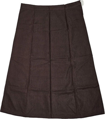 house of common Woody Brown Pleated Pure Cotton Petticoat(XL)