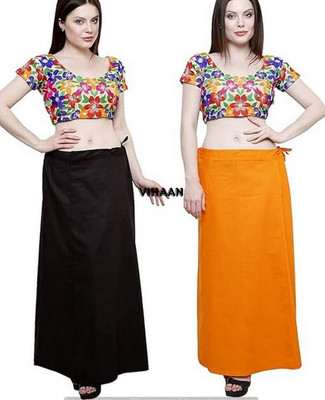 VIHAAN WOMEN'S MULTI COTTON PETTICOAT 2P_47 Pure Cotton Petticoat(Free)