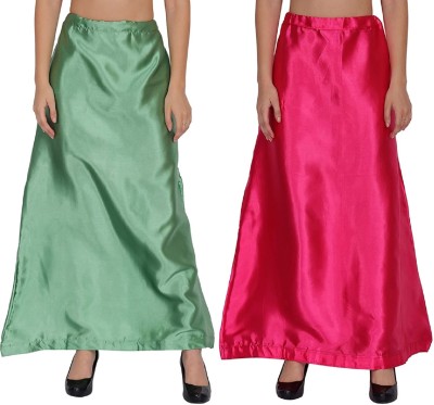 Guddan GD-6015-Pista-GajriPink Pure Satin Petticoat(Free)