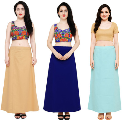 IGNOTO FKK_3PTCT-BGE_BLU_LT.SKY.BLU Cotton Blend Petticoat(Free)