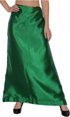 SRK FASHION GREEN SATIN PETTICOAT Satin Blend Petticoat(XL)