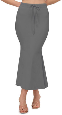 DRESQUE STORE Stylish Fishcut Saree Shapewear Grey (S) Lycra Blend Petticoat(S)