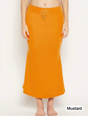 TIBKADI SE-PE-MUSTARD-XL Lycra Blend Petticoat(XL)