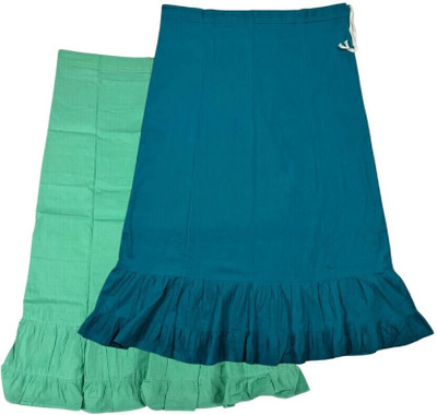 Belizs Medium Spring Green & Dark Aqua Combo Pure Cotton Petticoat(XXL)