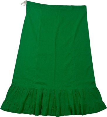 Belizs Dark Spring Green Pure Cotton Petticoat(XXL)