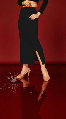 DSV ENTERPRISES Shapeware Black M0081 Lycra Blend Petticoat(L)