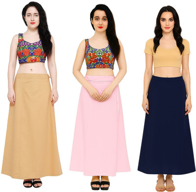 IGNOTO FKK_3PTCT-BGE_LT.BB.PNK_NVY.BLU Cotton Blend Petticoat(Free)