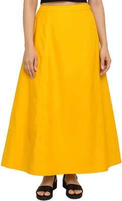 TrendingTrading 2025-Haldi Yellow Cotton Saree Petticoat Shapewear for Women Pure Cotton Petticoat(XL)