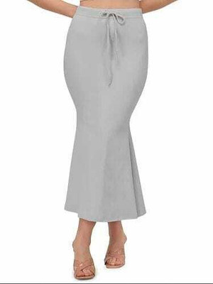 VIDHATA FASHION Grey Color Fish Cut Solid Lycra Blend Saree Shapewear Petticoat For Women Lycra Blend Petticoat(L)