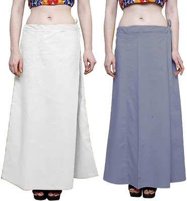Preeticreations White:Grey Pure Cotton Petticoat(7XL)