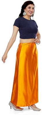 KAVYA DESIGNERS LIGHT ORANGE A9 STYLES Pure Satin Petticoat(Free)
