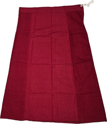 house of common Vivid Burgundy Pleated Pure Cotton Petticoat(XL)
