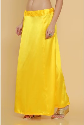 Lootnixx SATIN_SP_YELLOW_M Pure Satin Petticoat(M)