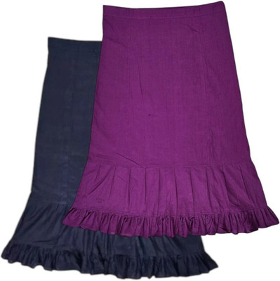Belizzi Paridhan Navy Blue & Fandango Combo Pure Cotton Petticoat(XXL)
